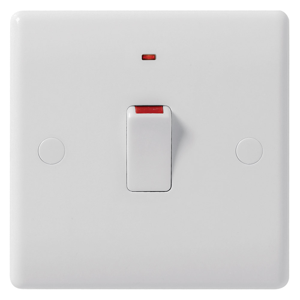 Image for Avenue Contour 20A Switch Double Pole with Neon White