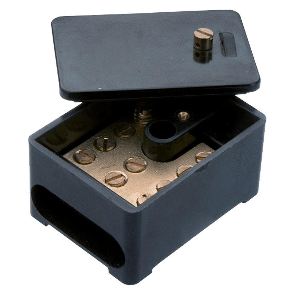 Image for Avenue Henley Block Connector 60A Single Pole for 25mm Cable Black Each