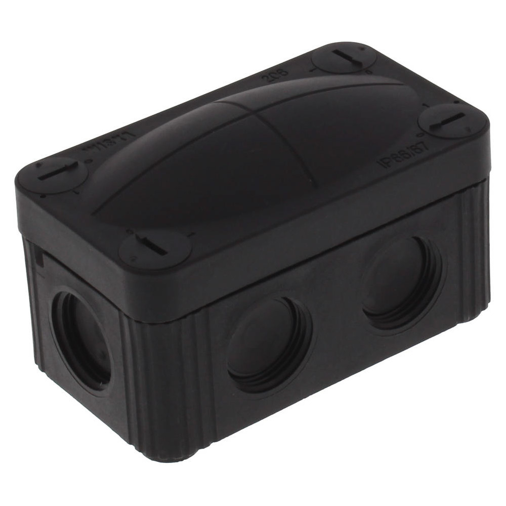 Image for Avenue Empty Junction Box 6 Entries Waterproof IP66/IP67 Black