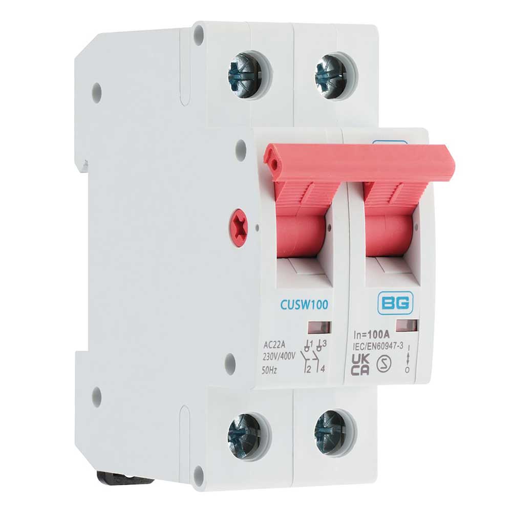 Image for BG CUSW100 Main Switch Isolator 100A DP 2 Module