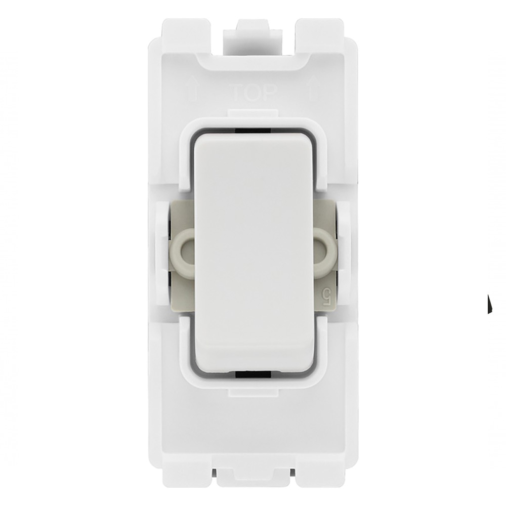 Image for BG Electric R12 Grid Switch 20A 2W SP Single Module White
