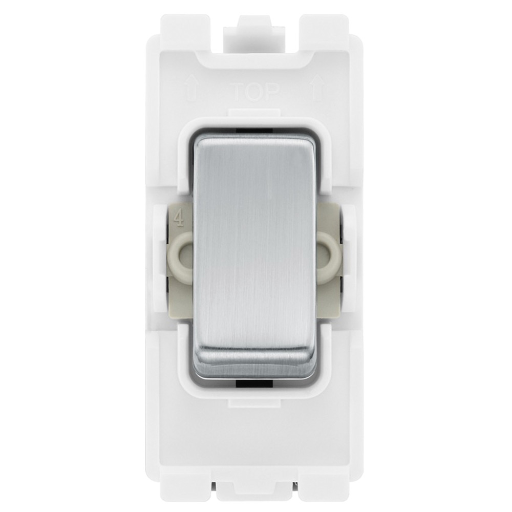 Image for BG Electric RBS13 Grid Switch 20A Intermediate Brushed Steel