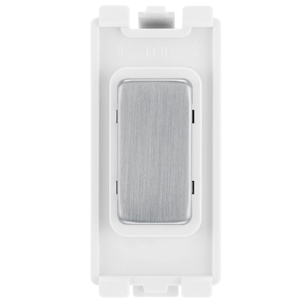 Image for BG Electric RBSBLNK Grid Blank Single Module Brushed Steel