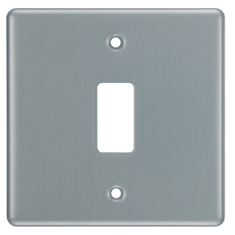 Image for BG Electric RMC1 Metalclad Grid Module Front Plate 1G Grey