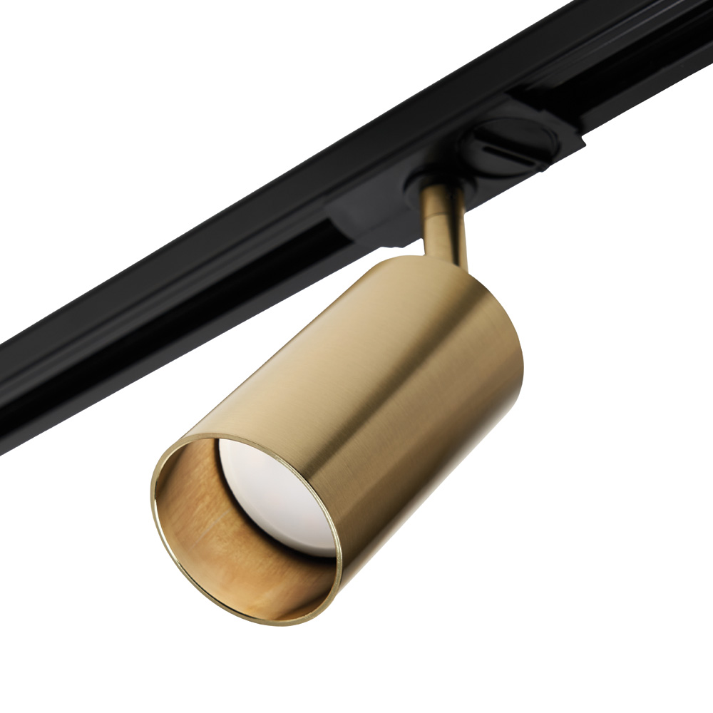 Image for Culina Cayo Cory Single Track Head Light GU10 7W Satin Brass/Black