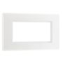 BG Electrical 4 Module Rectangular Front Plate White