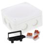 Avenue Combi Junction Box with 3 x 221-413 Wago Connectors Waterproof IP66/IP67 White 51mm x 85mm x85mm