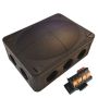 Avenue Combi Junction Box With 3 x 221-413 Wago Connectors Waterproof IP66/IP677 Black 85mm x 118mm