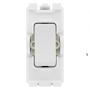 BG Electric R12 Grid Switch 20A 2W SP Single Module White