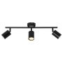 Forum Inlight Joshua GU10 Triple Light Bar Ceiling Light Black