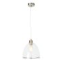 Culina Wrenlee 1 Light Diner Pendant Light 10W E27 Satin Nickel IP20