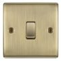 BG Nexus Metal Intermediate Light Switch 1 Gang 20A Antique Brass