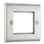 BG Electrical Nexus 2 Module Front Plate Brushed Steel
