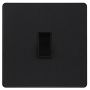 BG Evolve Metal Screw Less Light Switch 1 Gang 2 Way 20A Matt Black