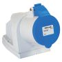Lewden 16A 230V Blue Industrial Angled Socket 3 Pin Weatherproof IP44