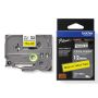 Brother TZES631 Labelling Tape 12mm Strong Adhesive Black Ink on Yellow Tape