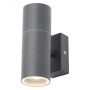 Forum Zinc Leto Outdoor Wall Light GU10 Spotlight Up and Down Anthracite Steel