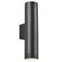 Zink Morro Outdoor Up and Down Wall Light Black 2x GU10 IP44