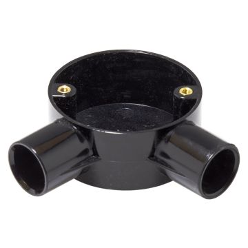 Image of Marshall Tufflex 3MRB4BK 25mm Angle Box Black Plastic Conduit PVC
