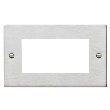 Image of BG Electrical Nexus 2 Module Front Plate Brushed Steel