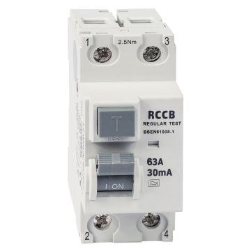 Image of Avenue 63A 30mA 2 Pole 2 RCD Module 6kA