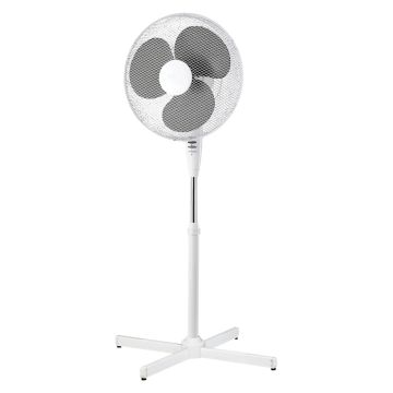 Image of Avenue 16 Inch Pedestal Fan Floor Standing 3 Speed Powerful White