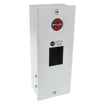 Image of Wylex ESM6 Metal Enclosure 2 Module with Din Rail IP40