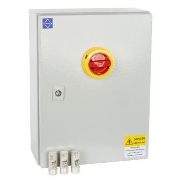 Lewden 400V 4 Pole Disconnector Fused Metal Rotary Isolators 100A