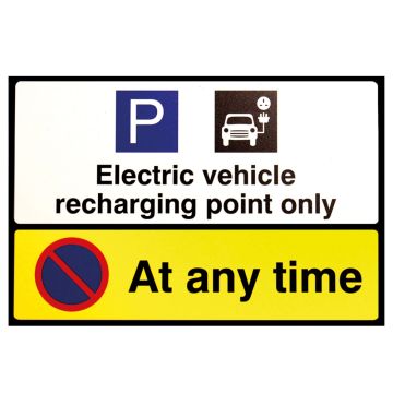 Image of Isigns Electric Vehicle Recharging Point Only Rigid Sign 