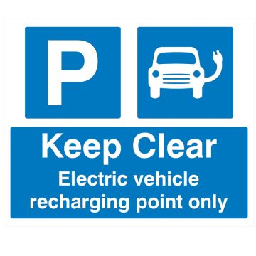 Image of Isigns Electric Vehicle Keep Clear Recharging Point Only Sign 