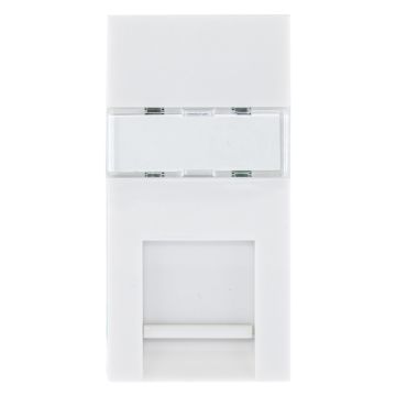 Image of MK Logic K5846WHI RJ45 Cat6 Euro Data Socket Single Module White