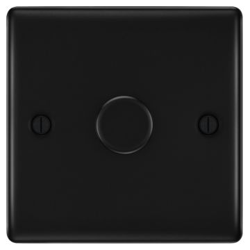 Image of BG Nexus Metal Dimmer Switch 1 Gang 200W Matt Black
