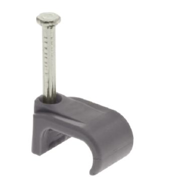 Unicrimp Flat Twin and Earth Cable Clips 6x10 Grey