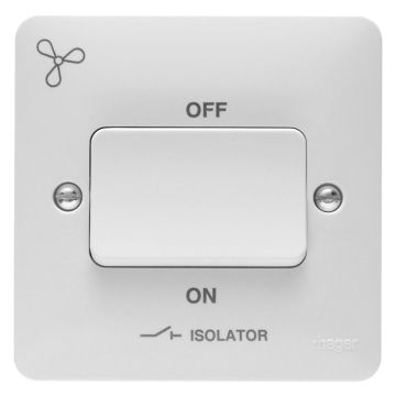 Image of Hager Sollysta WMPS3PIF Fan Isolator Switch Triple Pole 10AX White