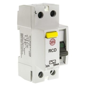 Image of Wylex Lifeline WRMT100/2 Time Delay RCD 100A 100mA 2 Pole 2 Module 6kA
