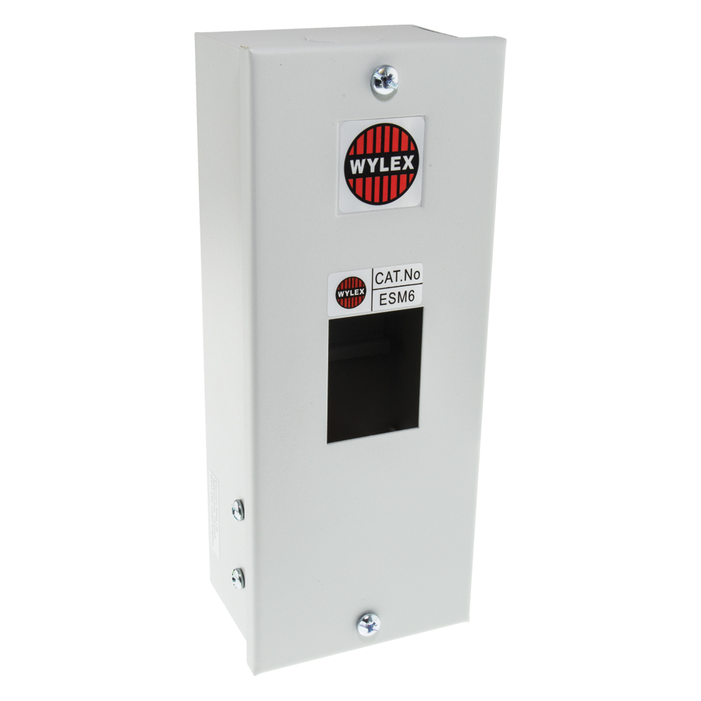 Image for Wylex ESM6 Metal Enclosure 2 Module with Din Rail IP40