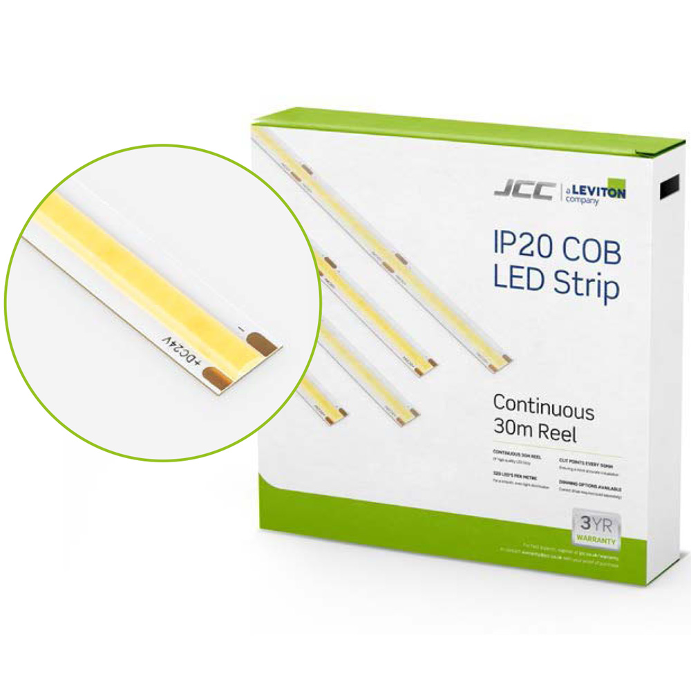 Image for JCC COB LED Strip Light 8W 3000K IP20 Per Metre