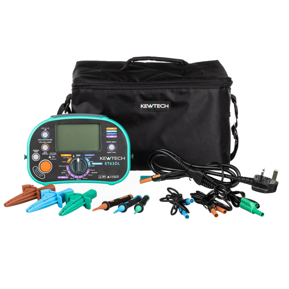 Image for Kewtech KT63DL Digital Multifunction 5 in 1 Tester with Polarity Check