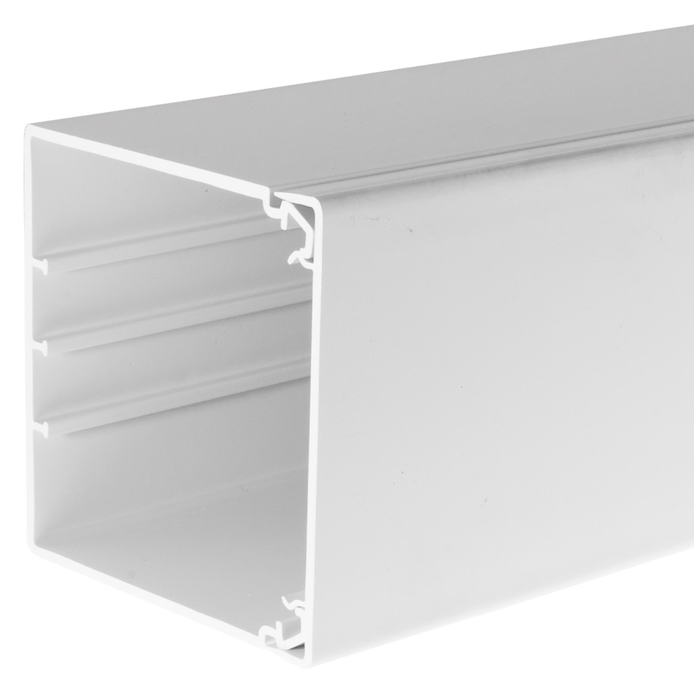 Image for Marshall Tufflex MTRS100 100x100mm Plastic Trunking Maxi White 3M Length