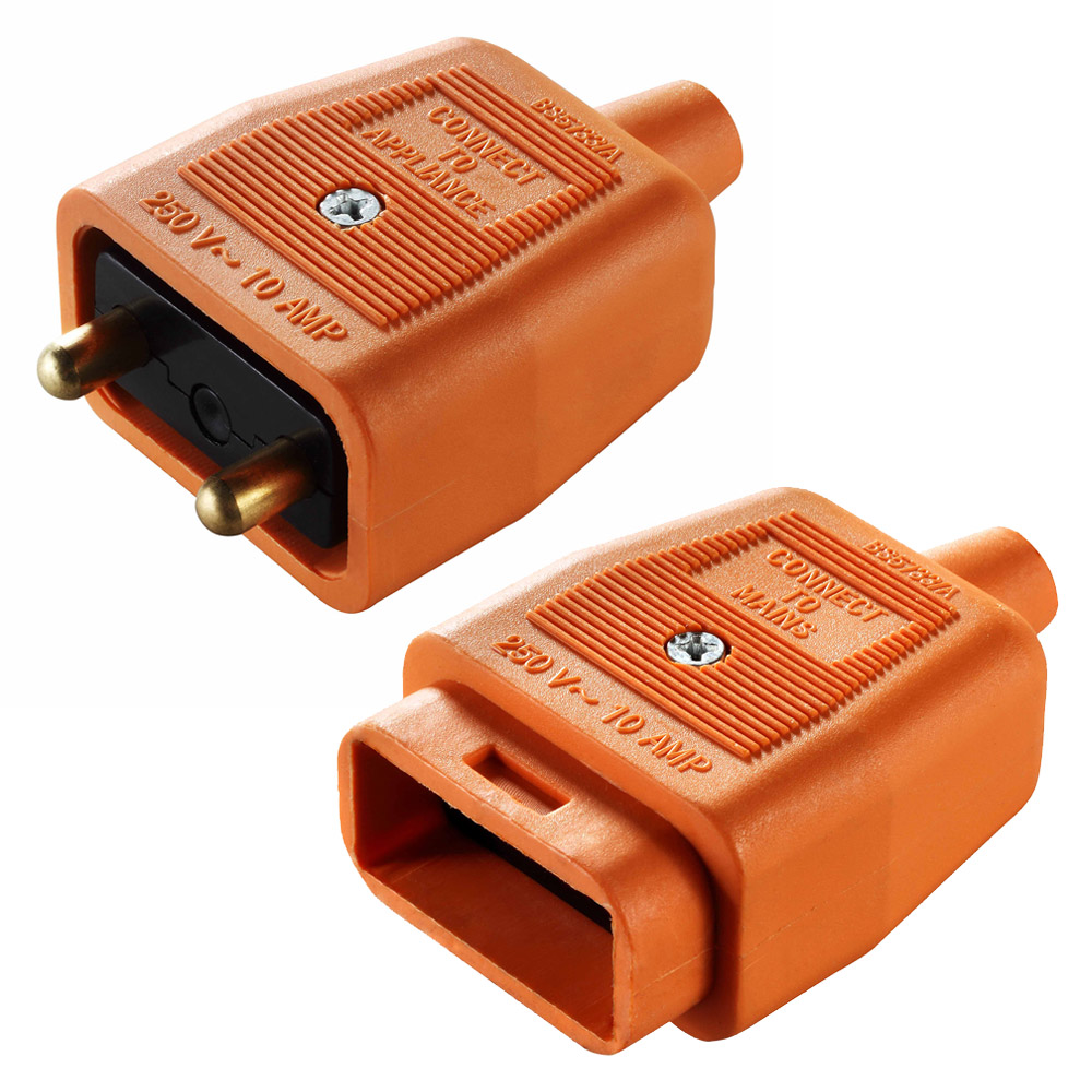Image for 10A Inline Connector 2 Pin Orange Outdoor Power and Lighting