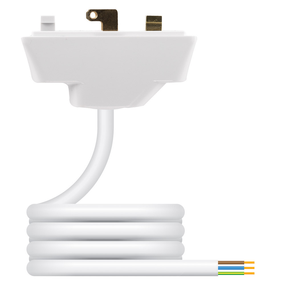 Image for Klik P22/2.0 Ceiling Plug 6A 3 Pin 2M PVC Flex White