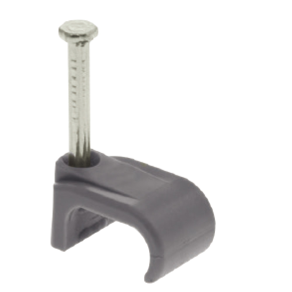 Image for Unicrimp Flat Twin and Earth Cable Clips 6x10 Grey