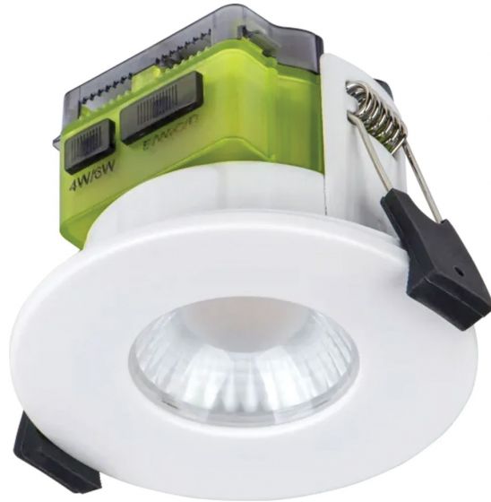 Image of Luceco F-Type MK2 Fixed Flat Fire Rated Downlight 4W/6WCCT