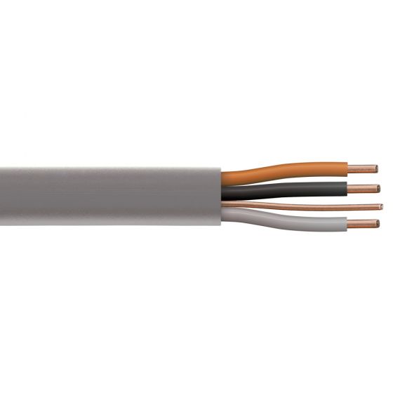 Image of 1mm 14A 6243Y 3 Core & Earth Cable PVC Grey BASEC Approved 100M Drum