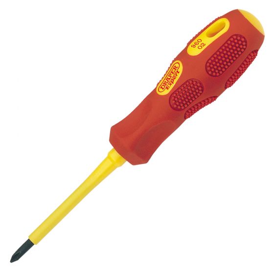 Image of Draper Phillips Screwdriver No 1 x 80mm VDE Fully Insulated