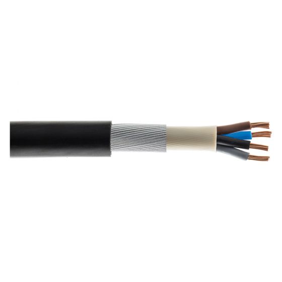 Image of 16mm 75A 6944LSH SWA 4 Core Armoured Cable XLPE LSZH BASEC 1M Cut Length