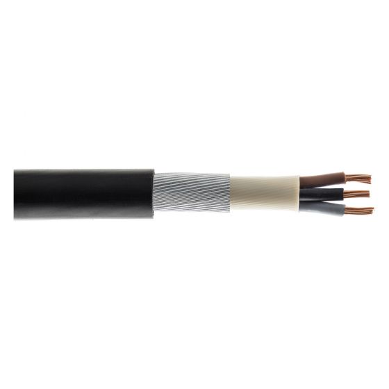 Image of 6mm 44A 6944X SWA 4 Core Armoured Cable XLPE PVC BASEC 1M Cut Length