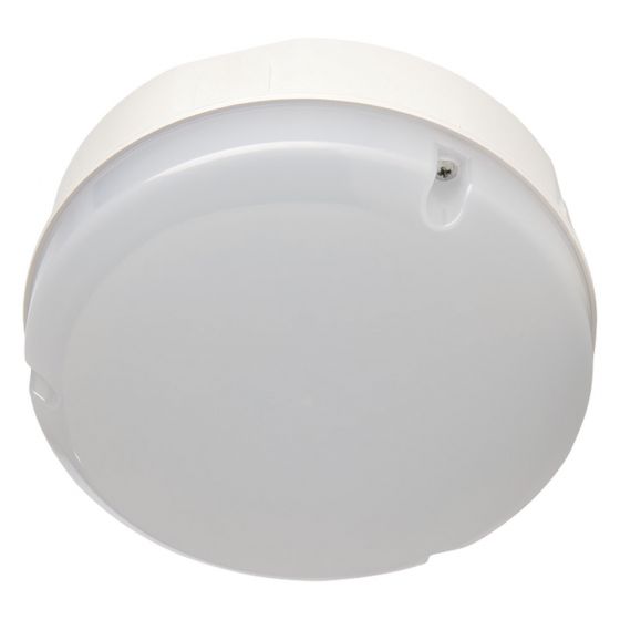 Image of Avenue LED Round Emergency Bulkhead 290mm 1150lm 12W 4000K IP65 White Opal