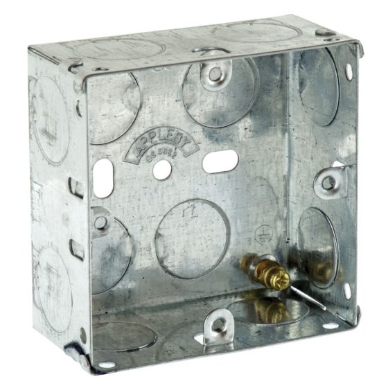 Image of Appleby SB615 Flush Metal Back Box 1 Gang 35mm
