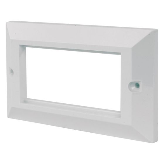 Image of Avenue Installer Euro Front Plate 4 Module Double Plate Bevelled White